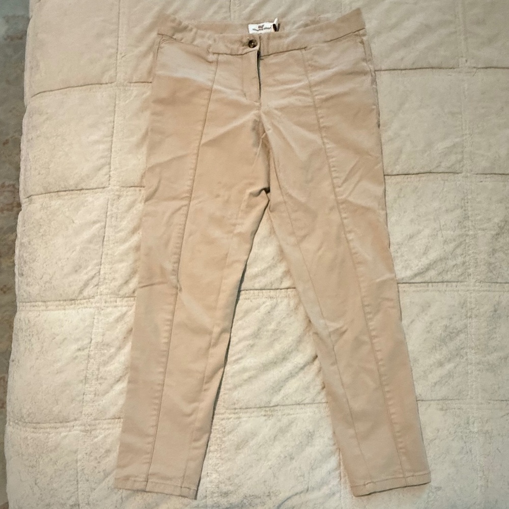 Vineyard Vines 2P0197 Khaki Beige Ankle Pants Size 2
